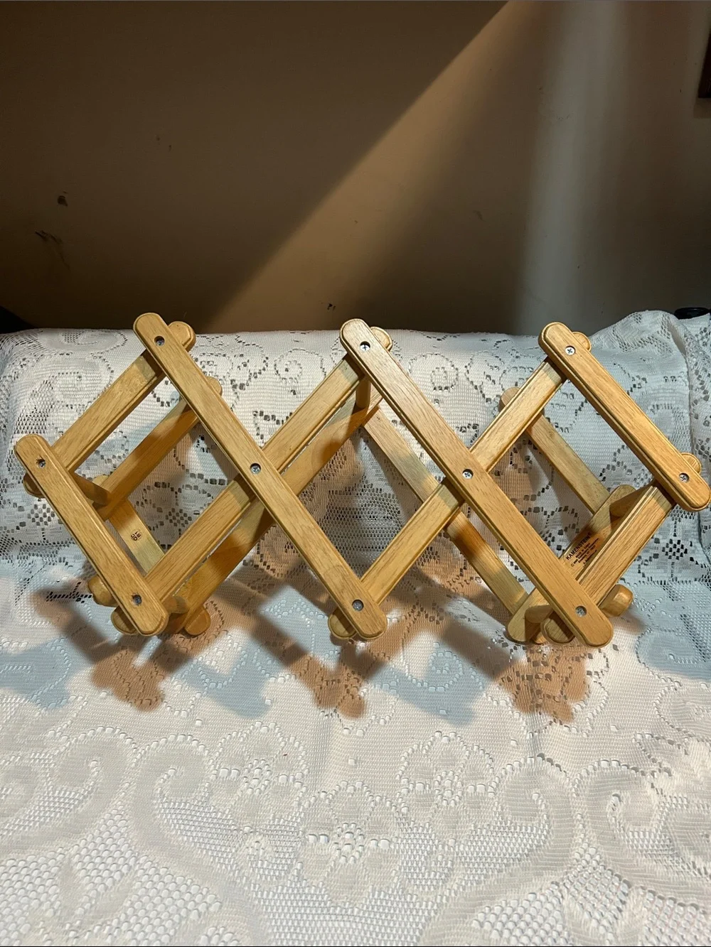 Wooden Expandable Wine Rack - Natural Finish